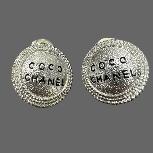 Chanel Silver tone Coco Mark Button