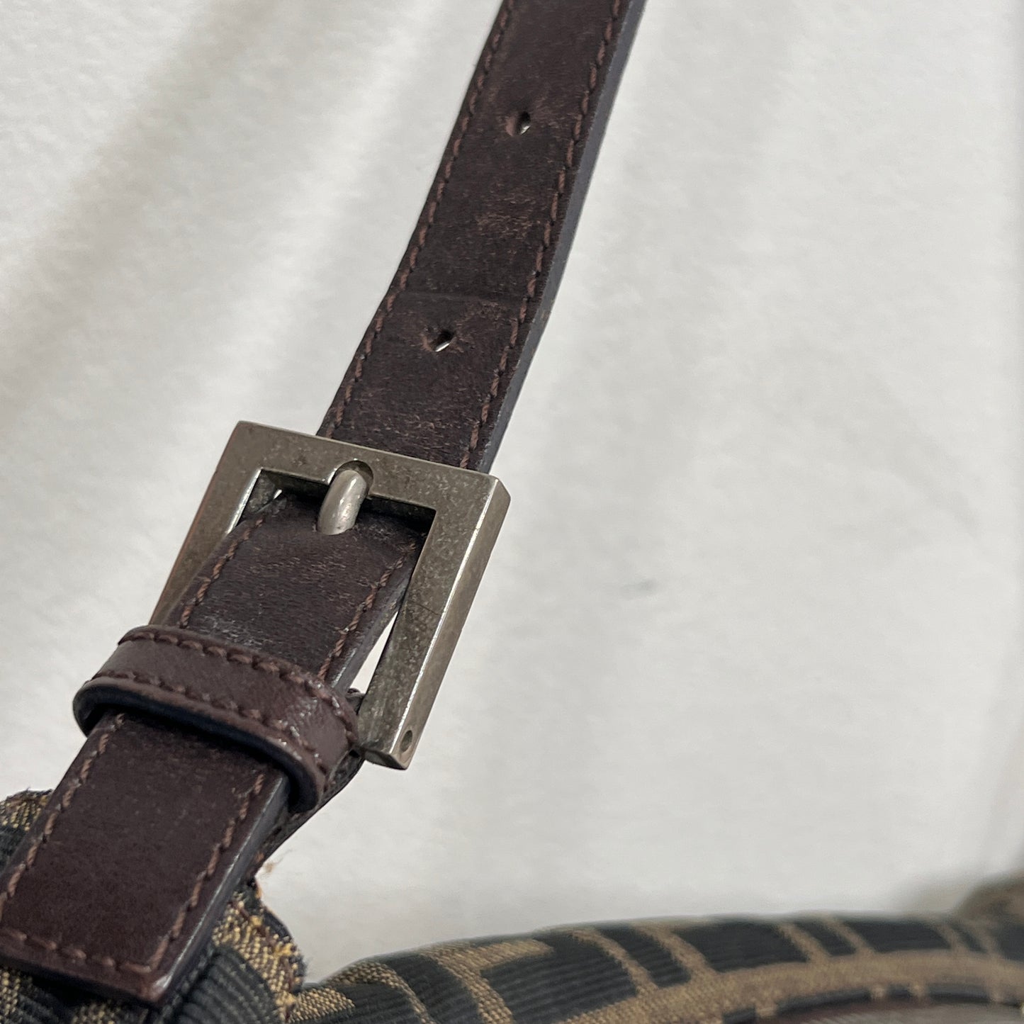 Fendi Zucca Canvas Shoulder Bag