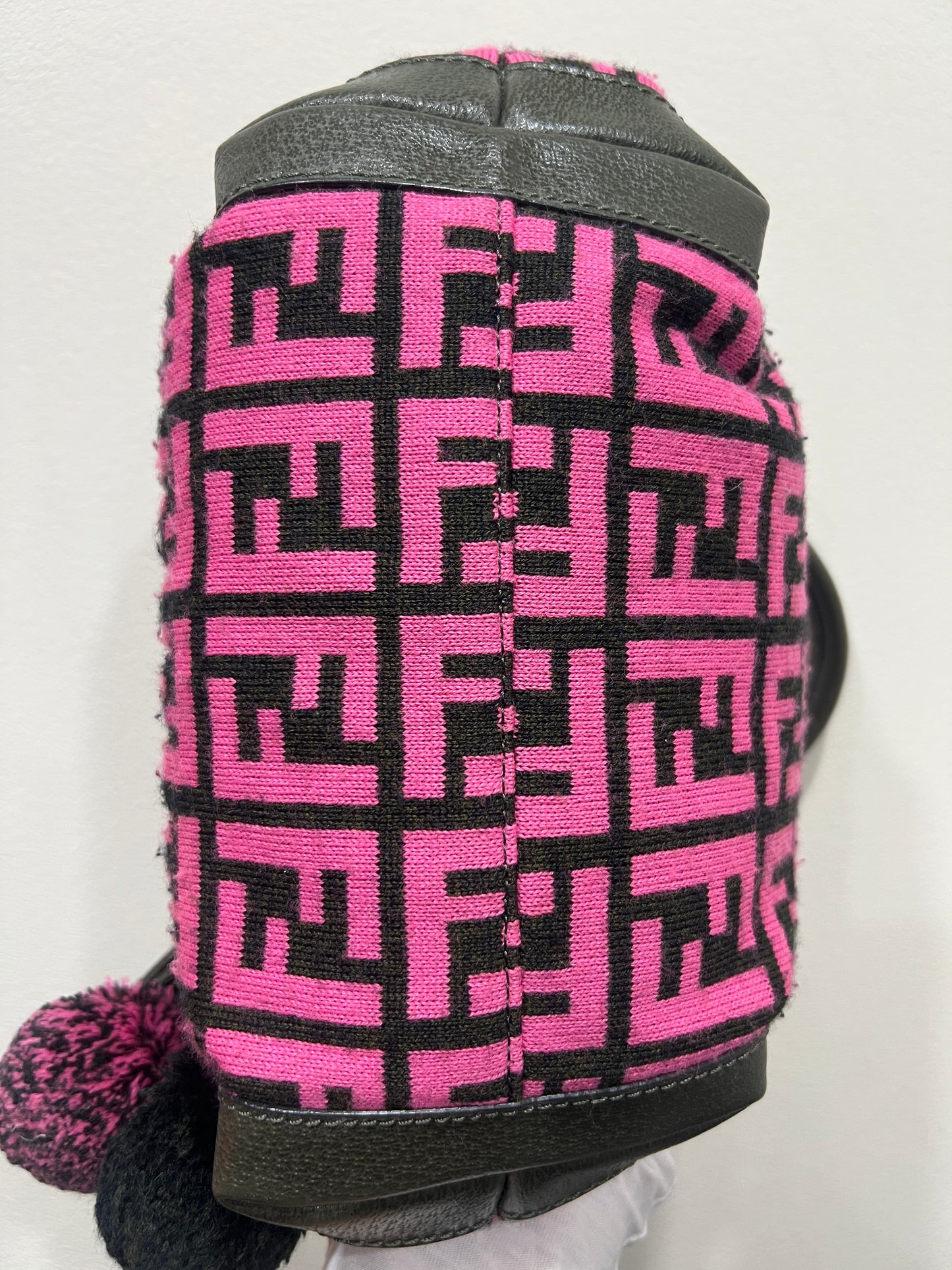 FENDI Zucca Fabric PomPom