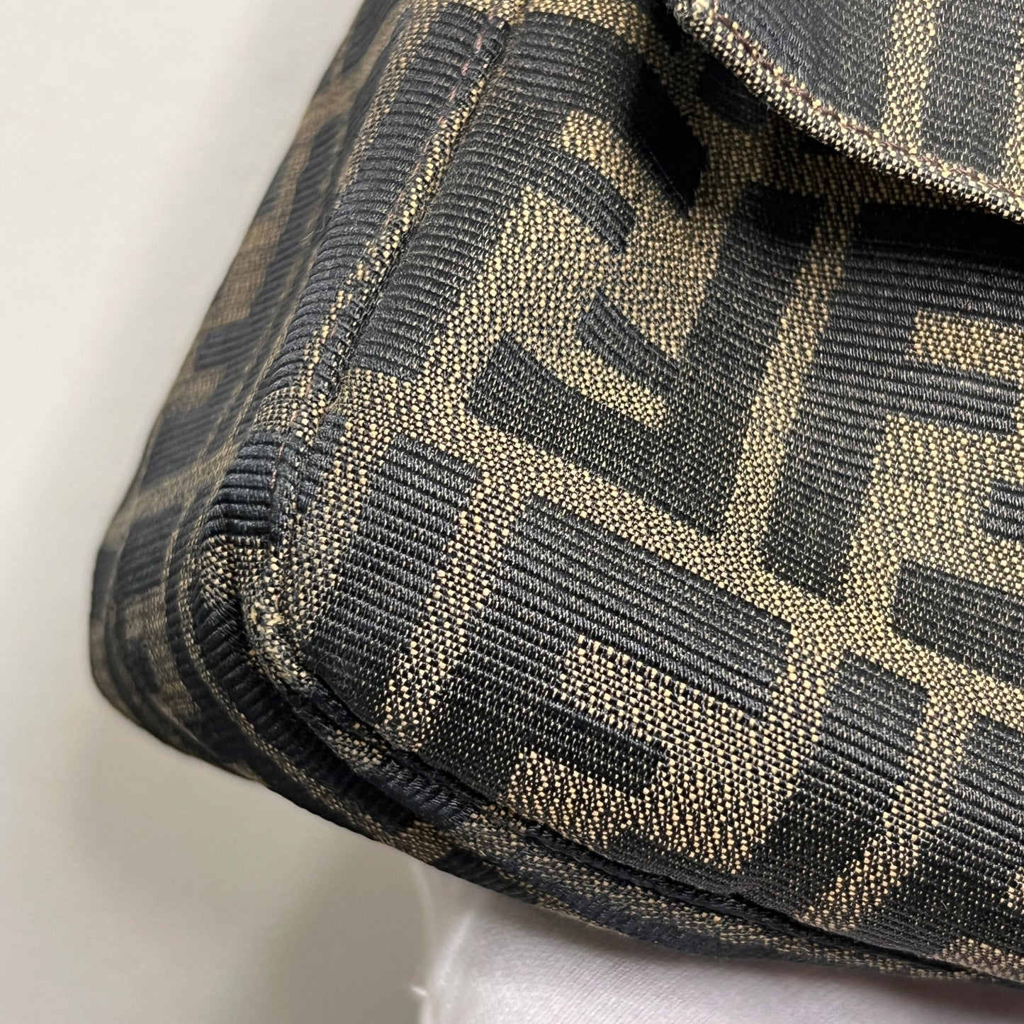 Fendi Zucca Canvas Shoulder Bag