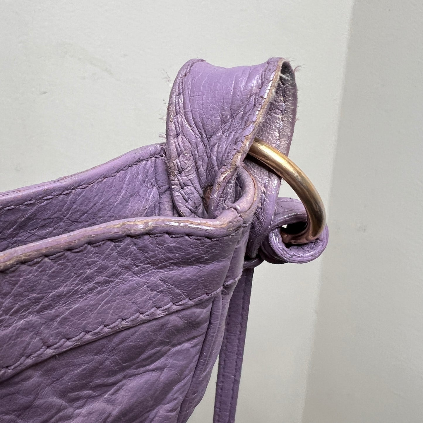 BALENCIAGA Lilac Leather Hip Crossbody