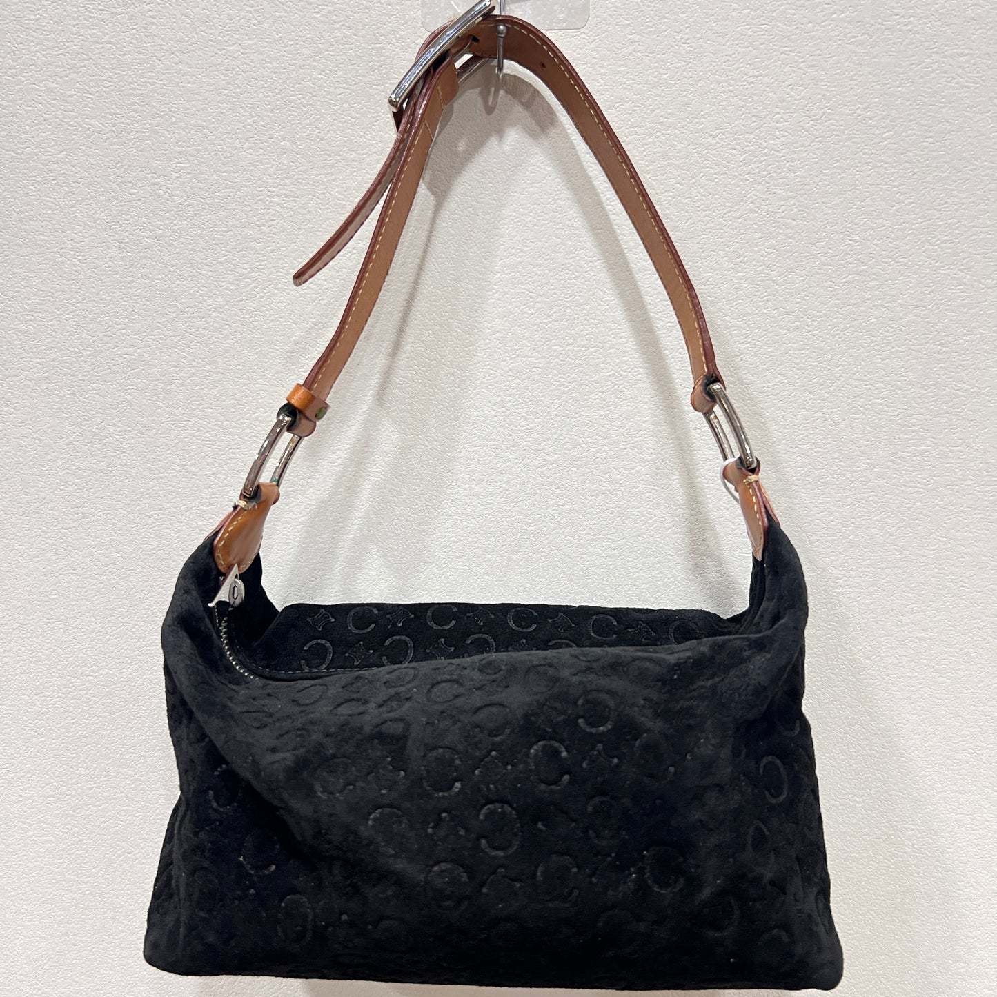 Celine Shoulder Bag Black Suede