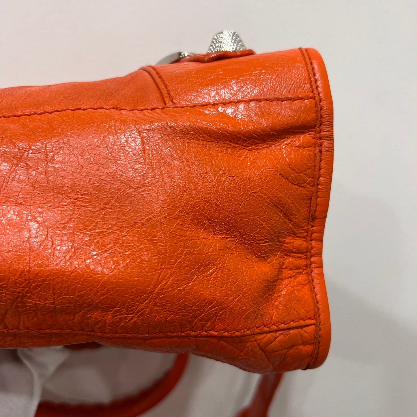 BALENCIAGA City Bag Orange Giant Hardware