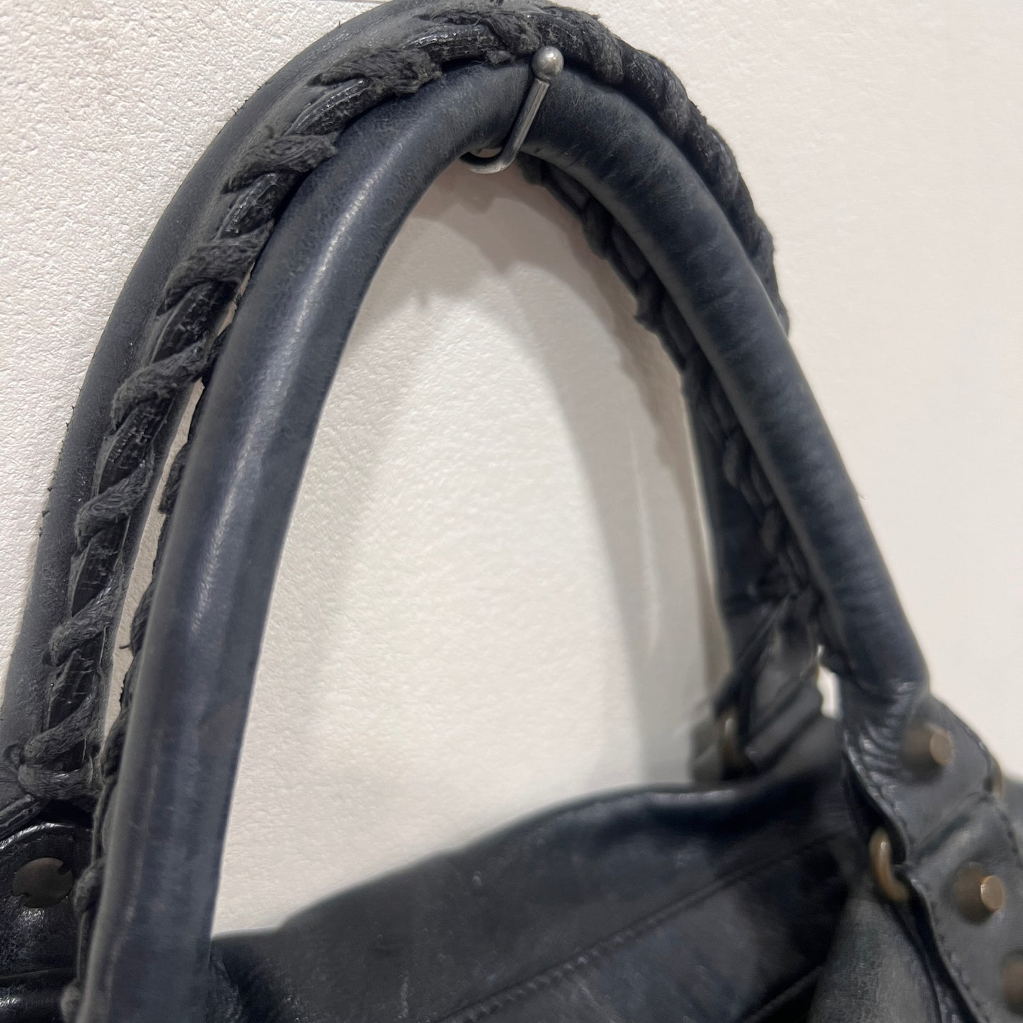 BALENCIAGA Black Twiggy Leather Satchel