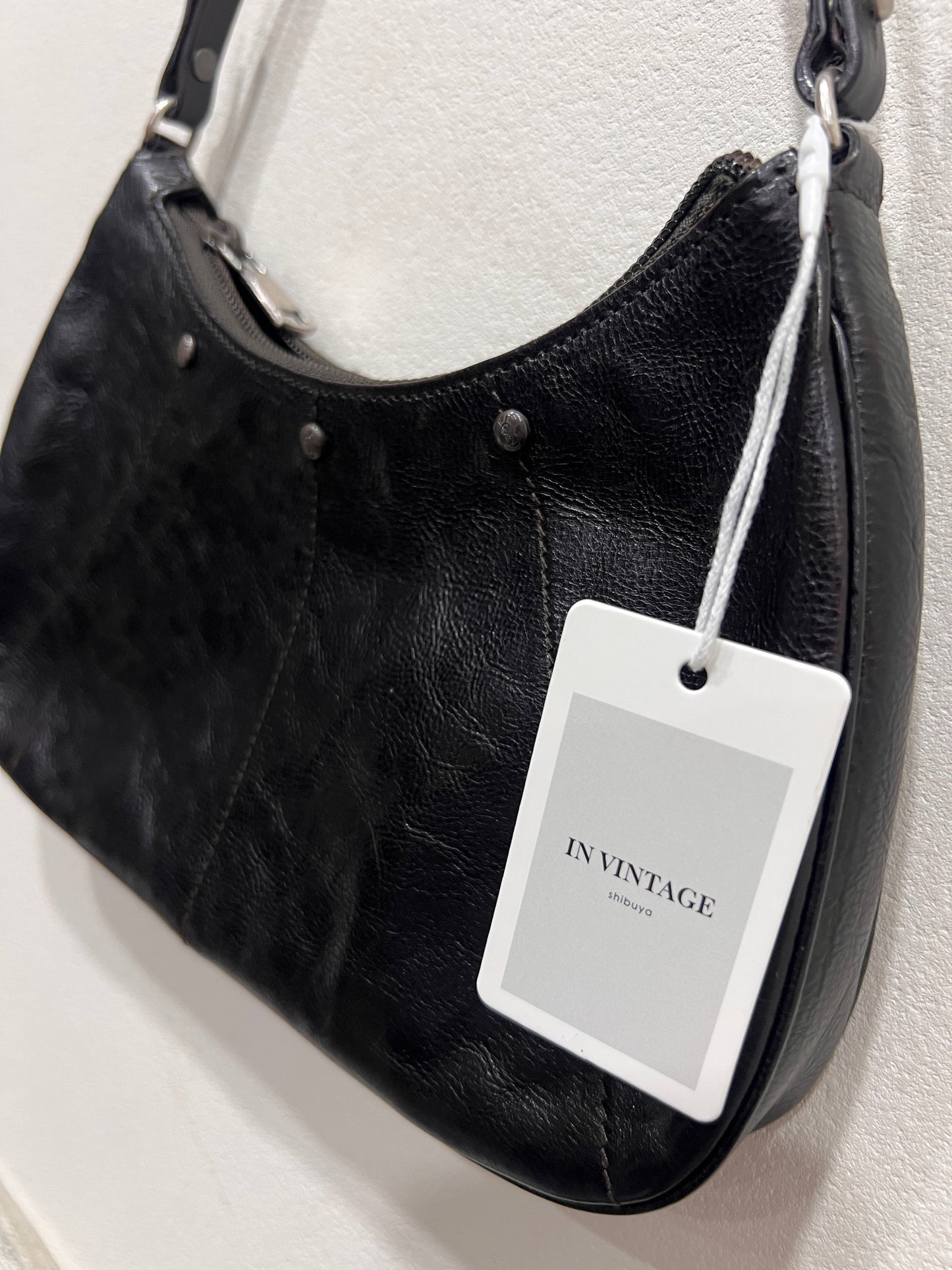 YSL Mombasa Black Leather Shoulder Bag
