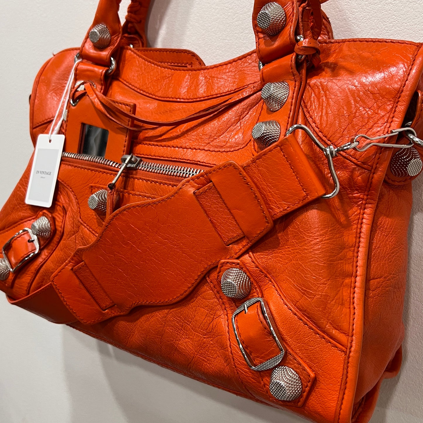 BALENCIAGA City Bag Orange Giant Hardware
