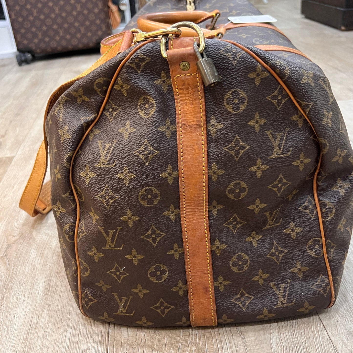 LOUIS VUITTON Keepall 55cm w/ strap