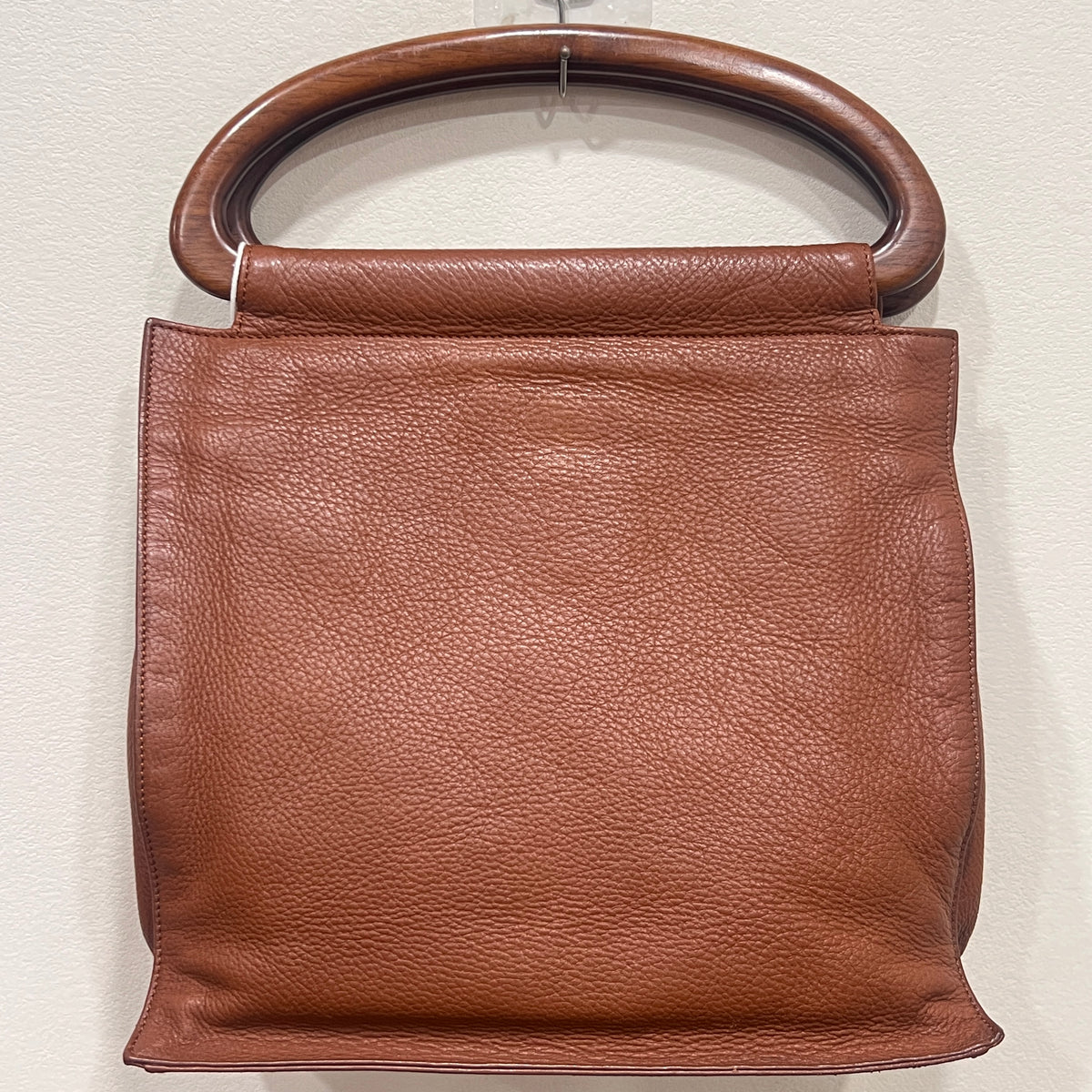 CHANEL Wood Handle Coco Mark Handbag