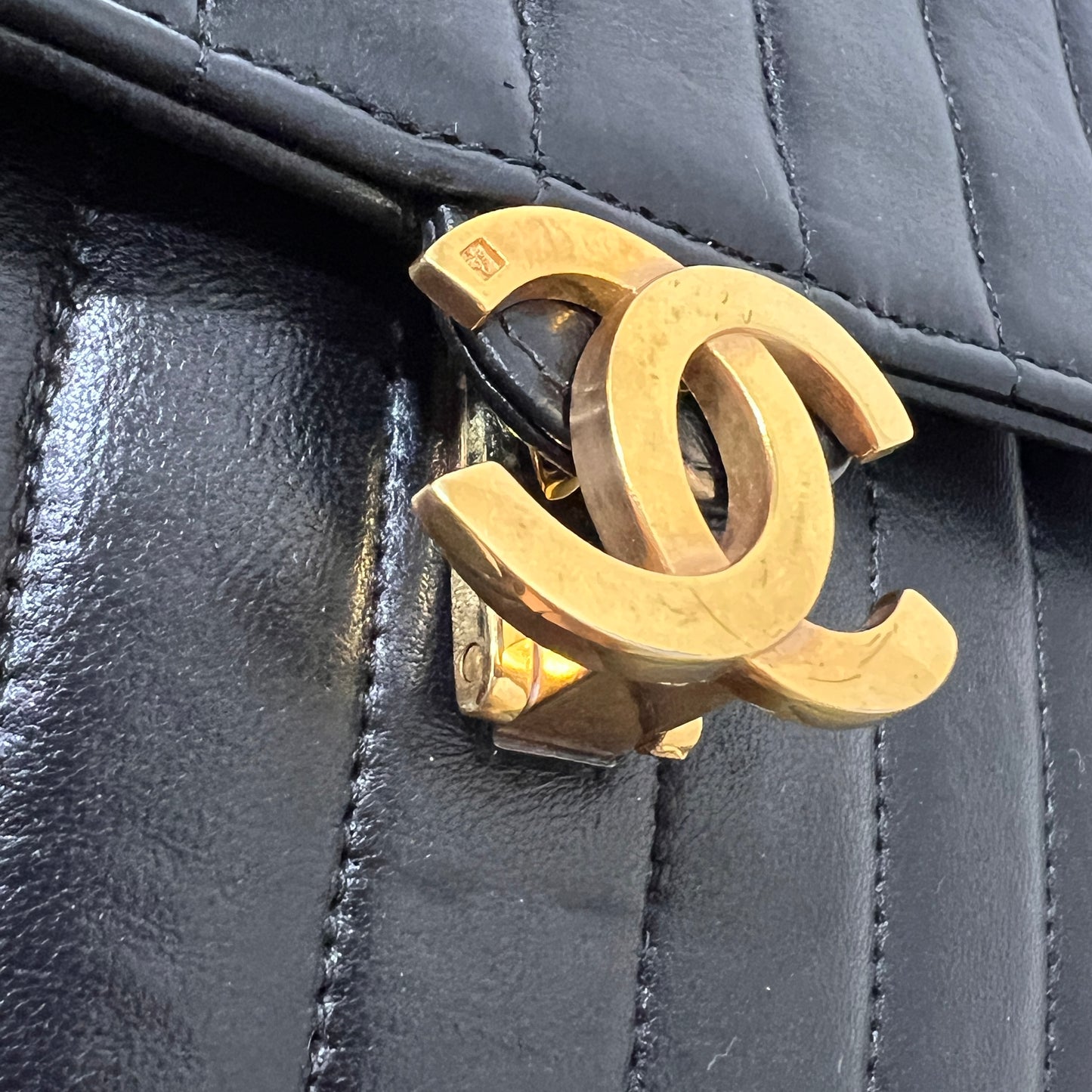 CHANEL Matelassé Mademoiselle Coco Mark Lambskin Handbag