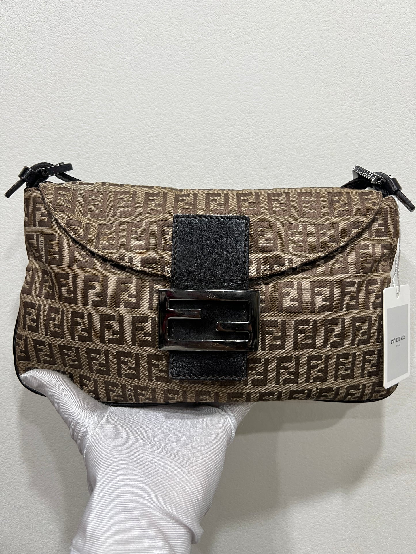 FENDI Baguette Brown Canvas