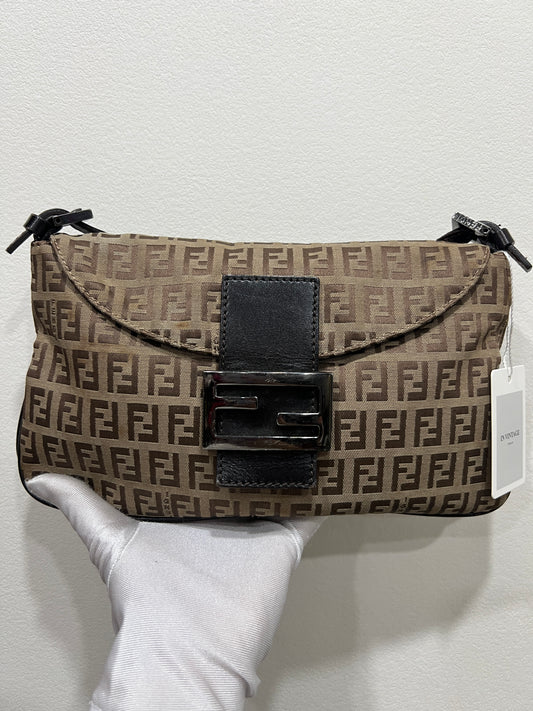 FENDI Baguette Brown Canvas