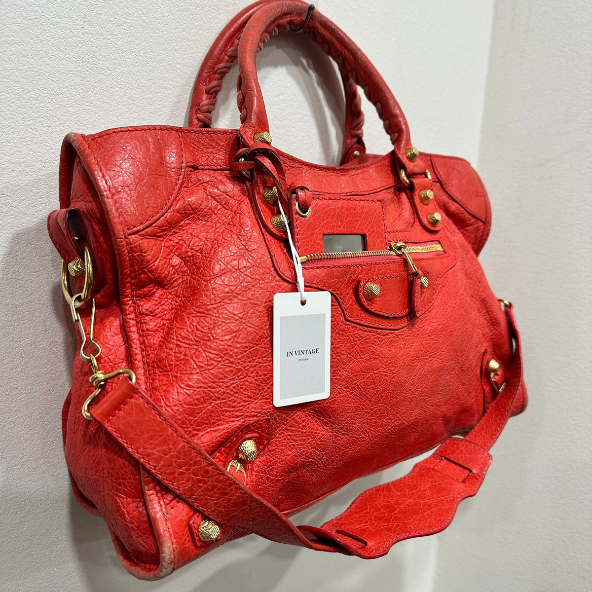 BALENCIAGA City Bag Medium Gold Hardware
