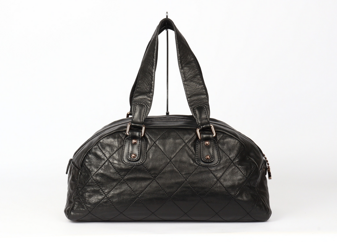 CHANEL vintage bowling bag  leather