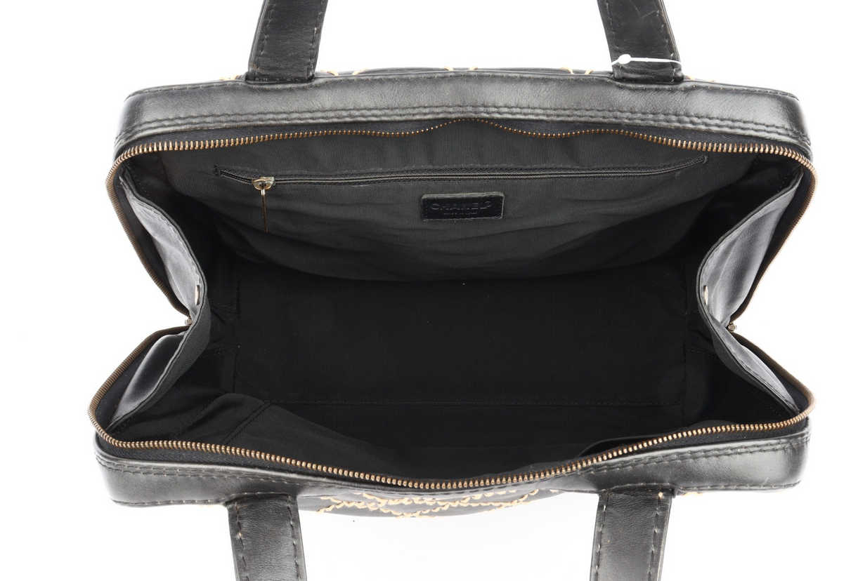 CHANEL wild stitch hand bag with pouch