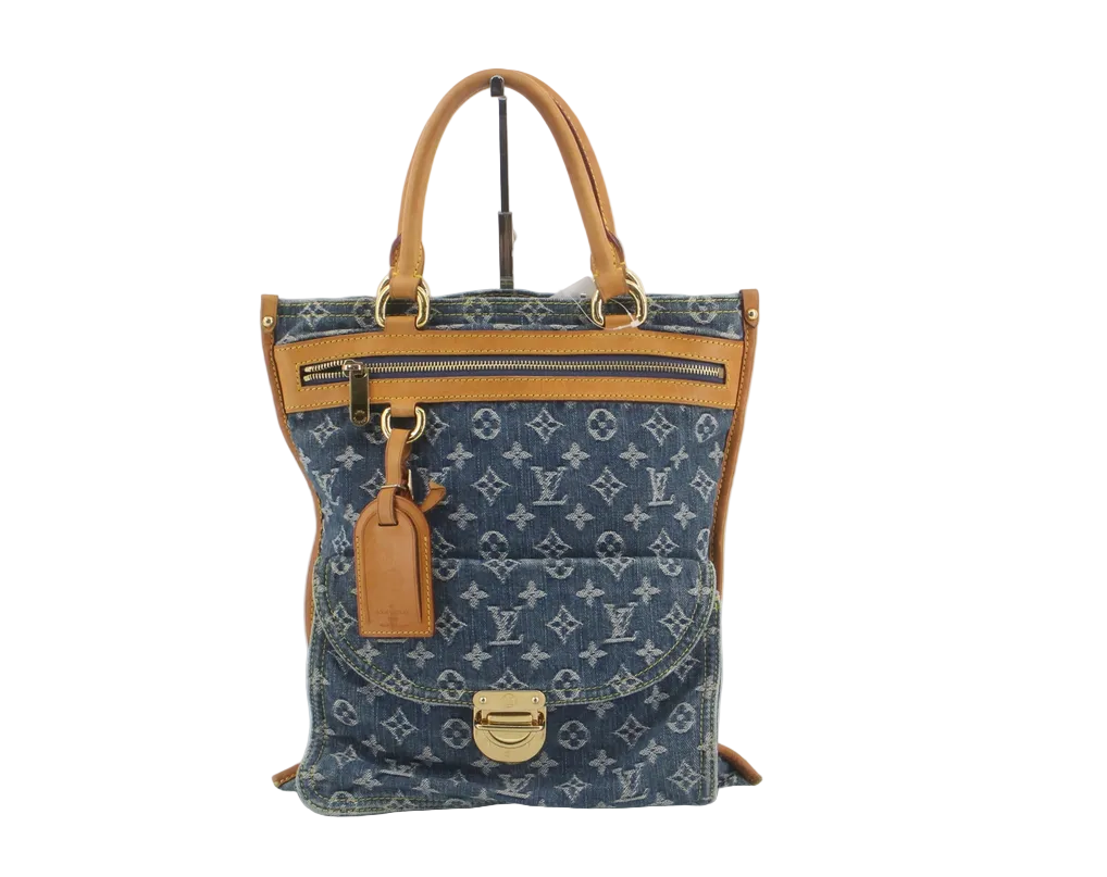 LOUIS VUITTON Flat Shopper Monogram Denim