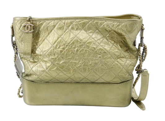 CHANEL Gabrielle Clutch Gold Calfskin shoulder bag