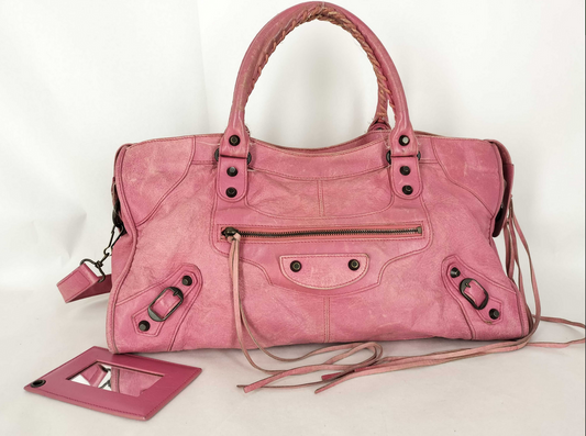 Balenciaga city bag pink Large