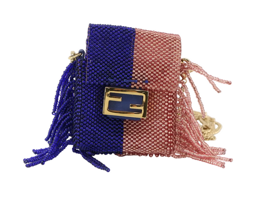 FENDI Pequin Pico Baguette Charm Beads Bag