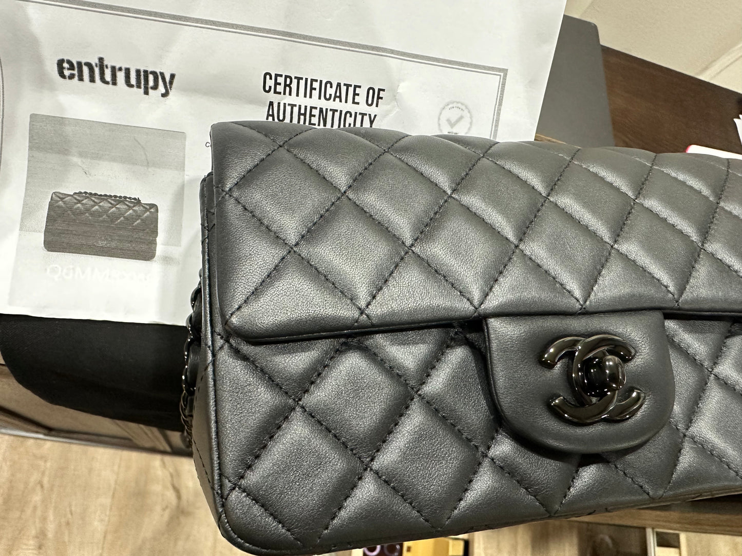 Chanel Mini Classic Flap bag in So Black