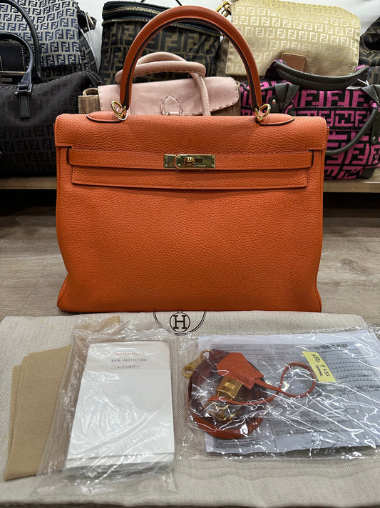 Hermes Kelly 35 Togo orange ◻︎H