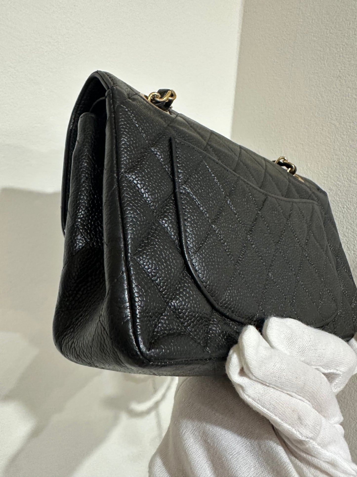 Chanel caviar timeless double flap 23