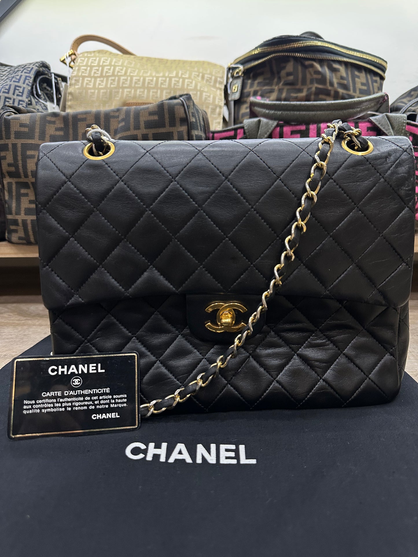 Chanel Double Flap 24K Gold plated (75058)