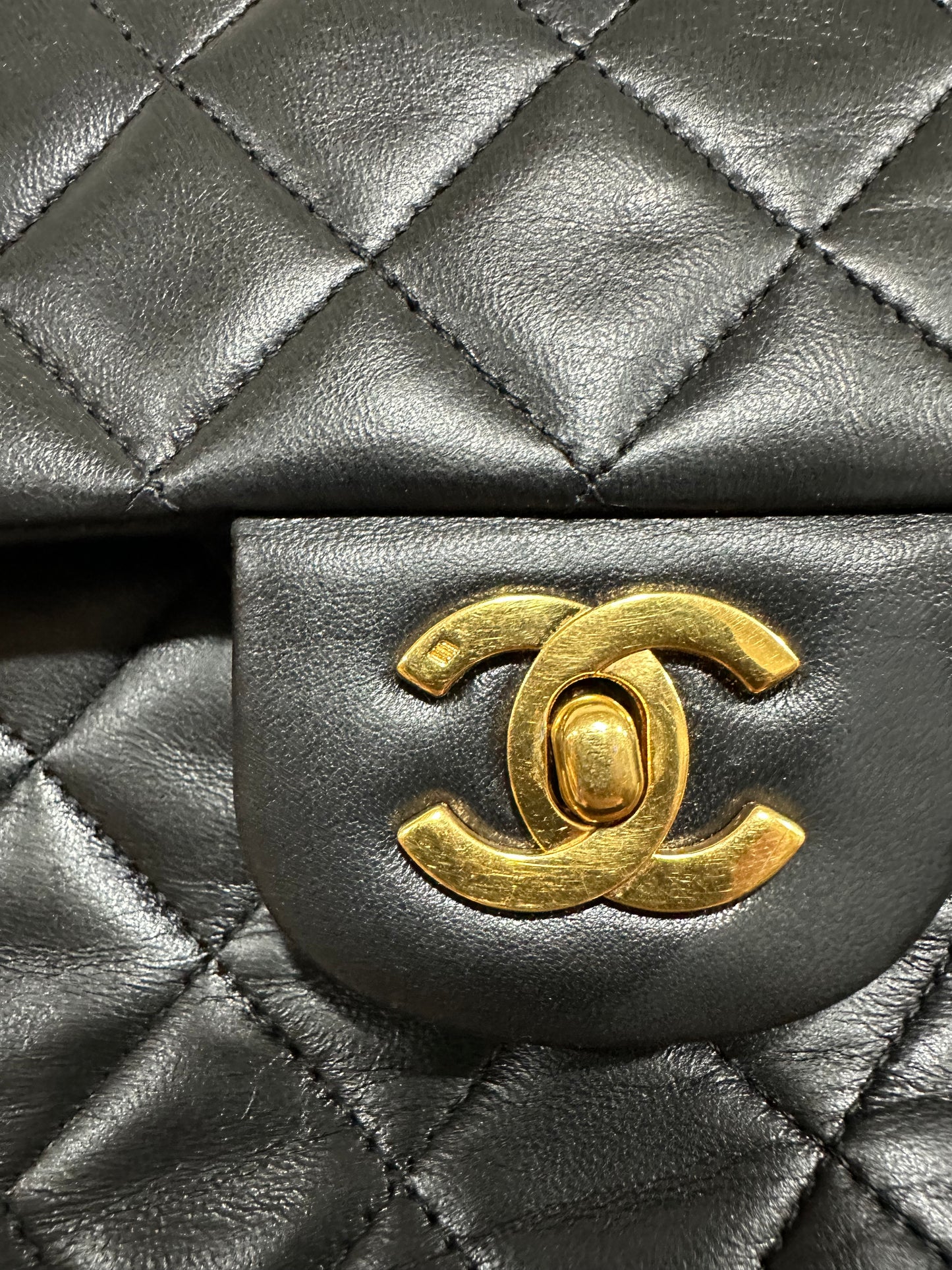 Chanel Double Flap 24K Gold plated (75058)