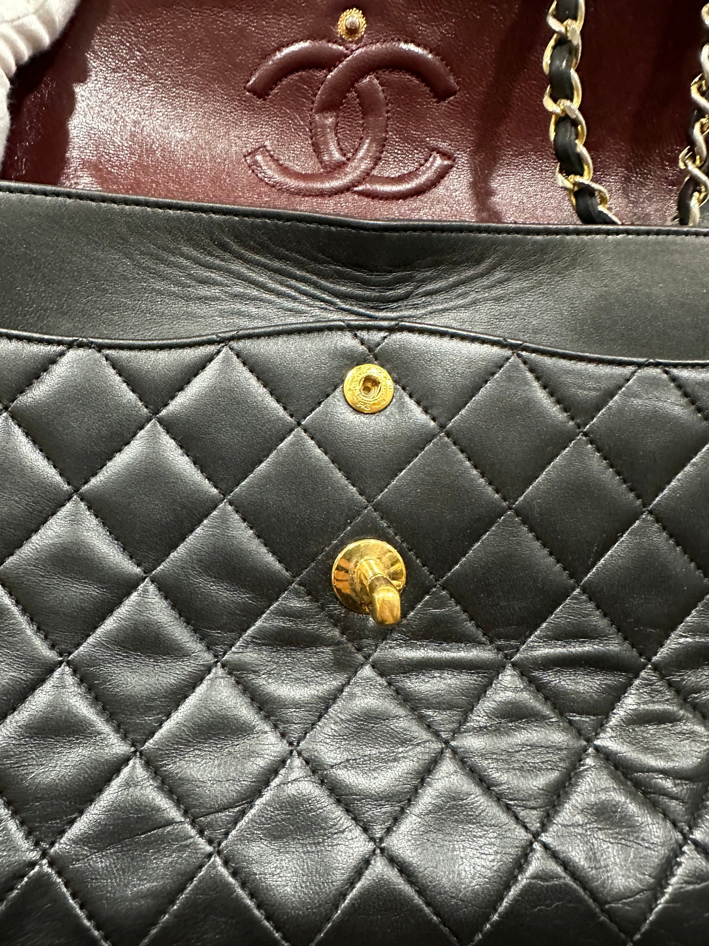 Chanel Double Flap 24K Gold plated (75058)