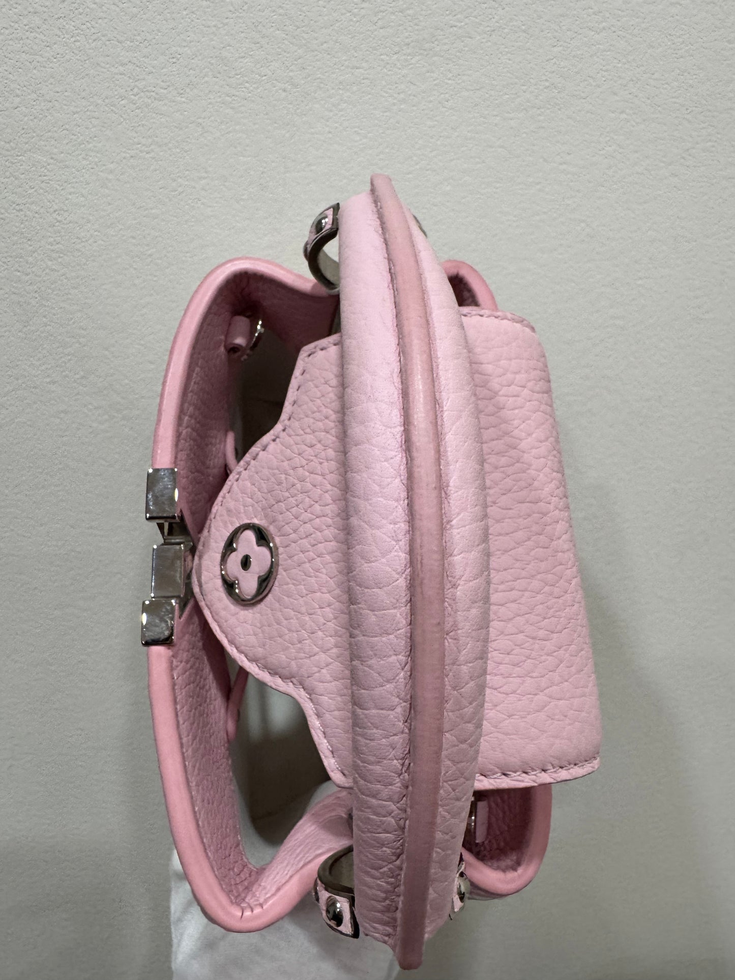 Louis Vuitton Capucines Handbag Sequins Mini Pink