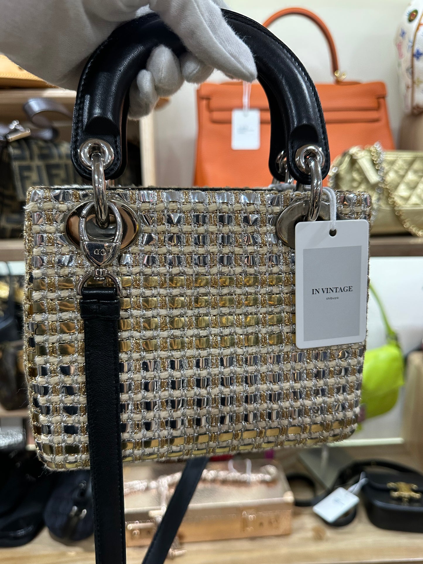 Christian Dior Lady Dior glitter crossbody bag (6730830)