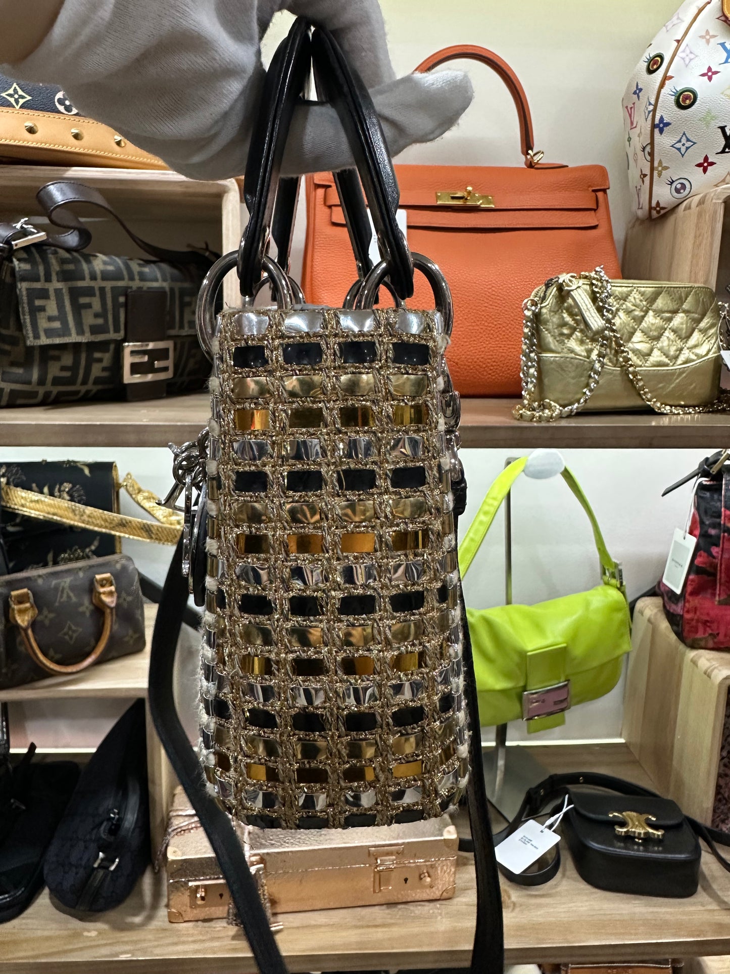 Christian Dior Lady Dior glitter crossbody bag (6730830)