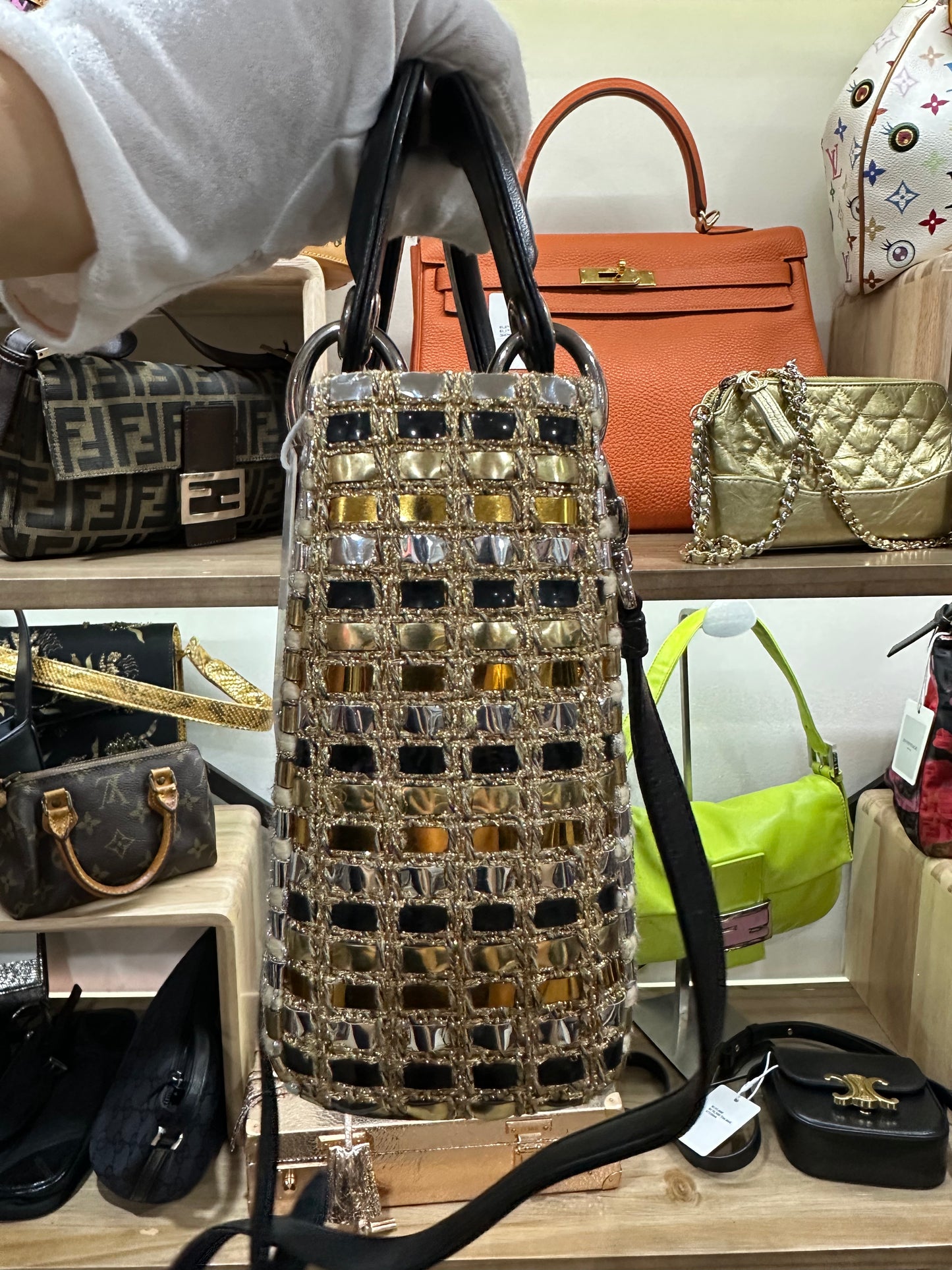 Christian Dior Lady Dior glitter crossbody bag (6730830)