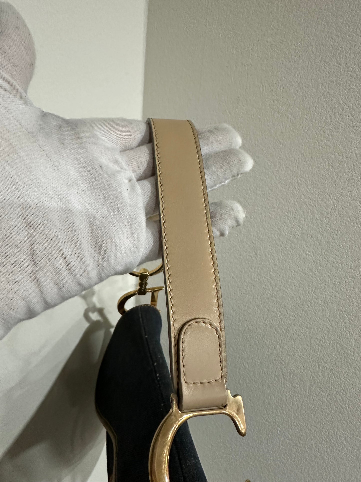 Dior Saddle Medium Leather Denim Blue