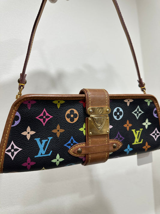 LOUIS VUITTON Shirley black Multi Color Murakami