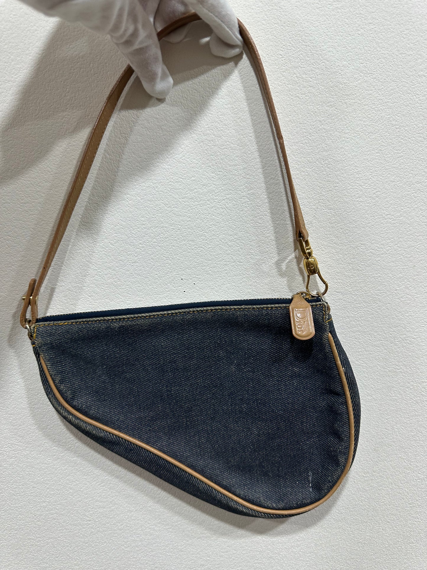 Denim Saddle Pochette Vintage