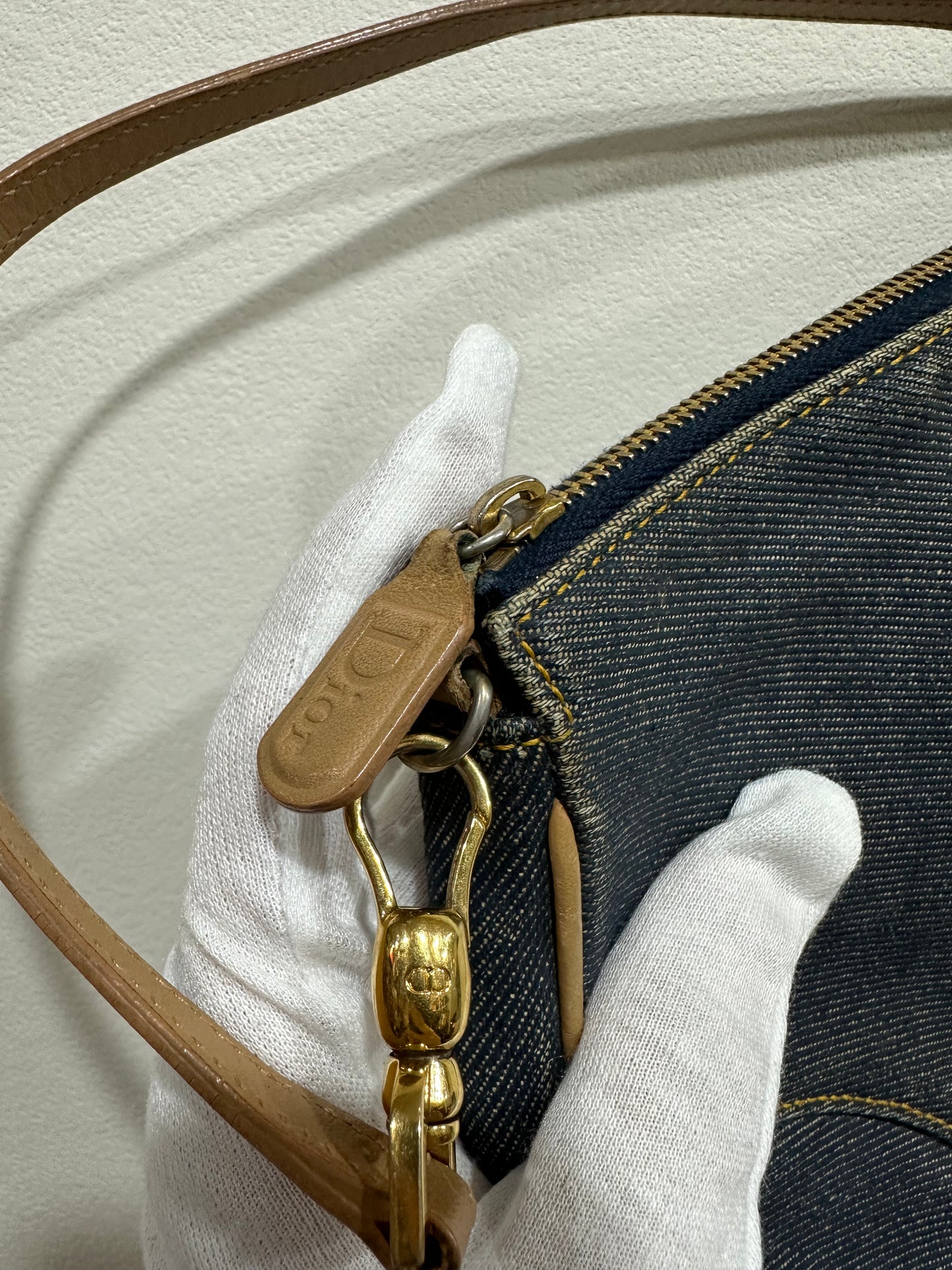 Denim Saddle Pochette Vintage