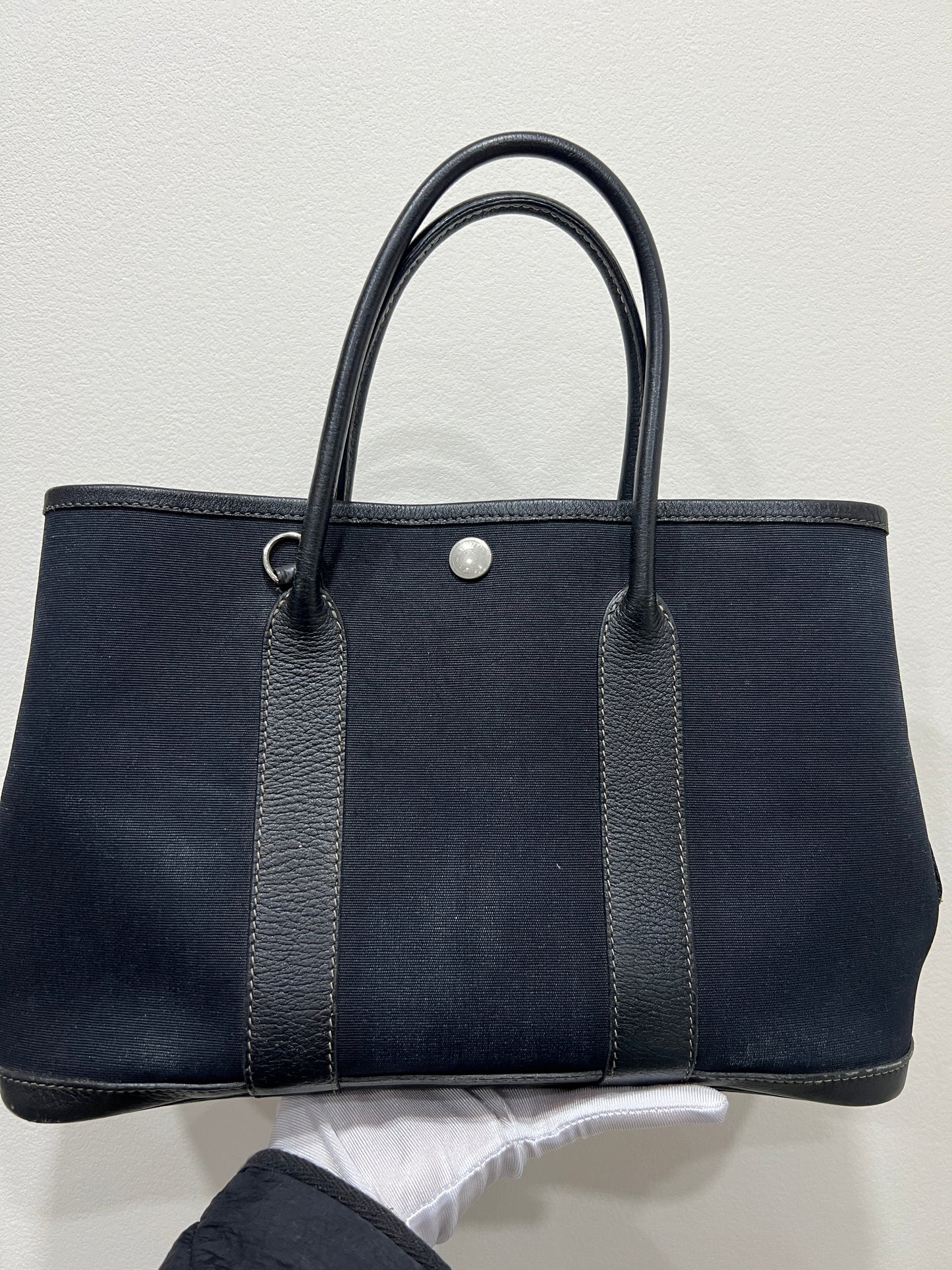 HERMES Garden Party MM Navy Blue