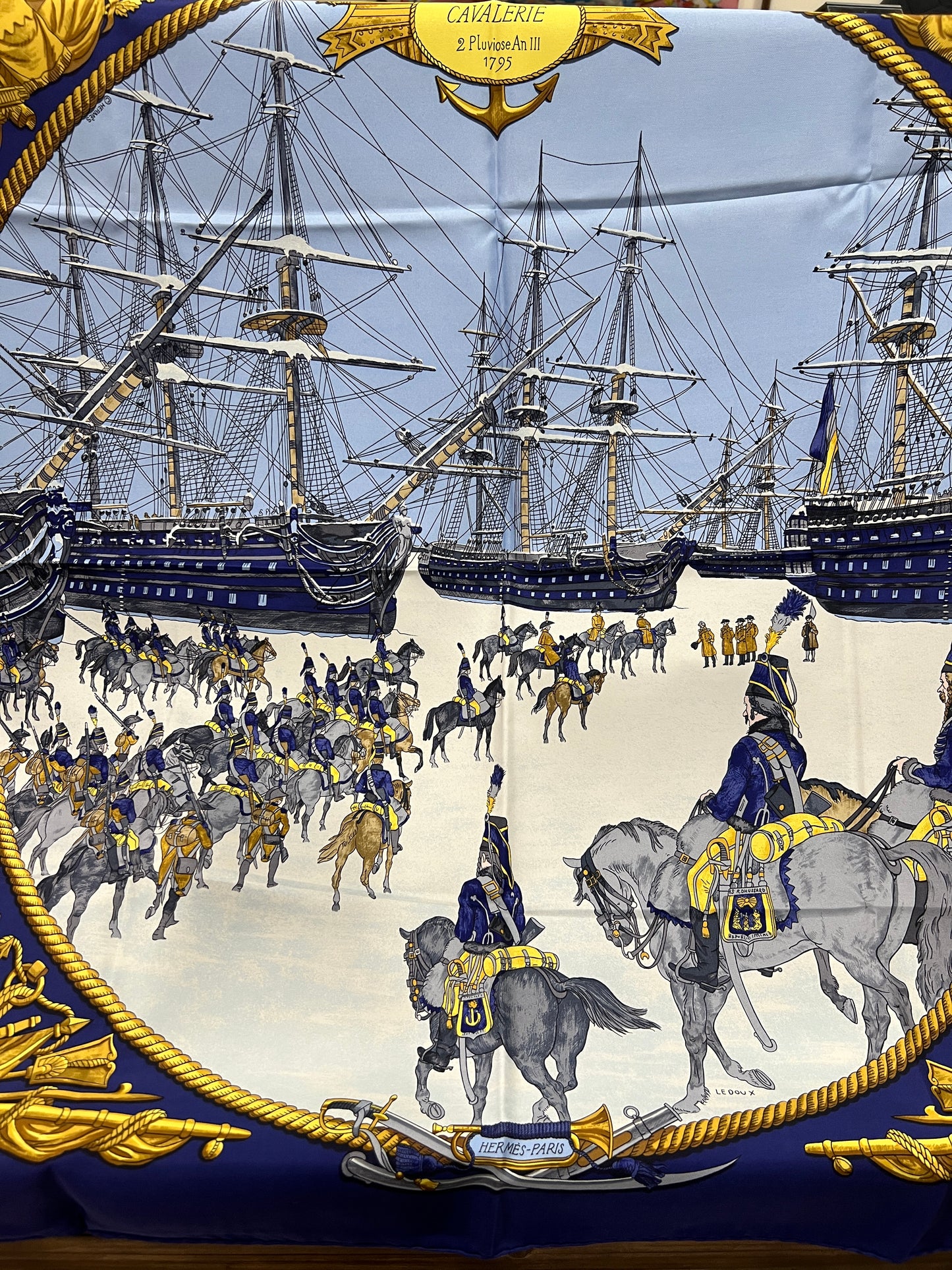 HERMES MARINE ET CAVALERIE Scarf