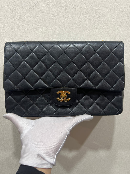 CHANEL Classic Flap Handbag Bag 24K gold plated