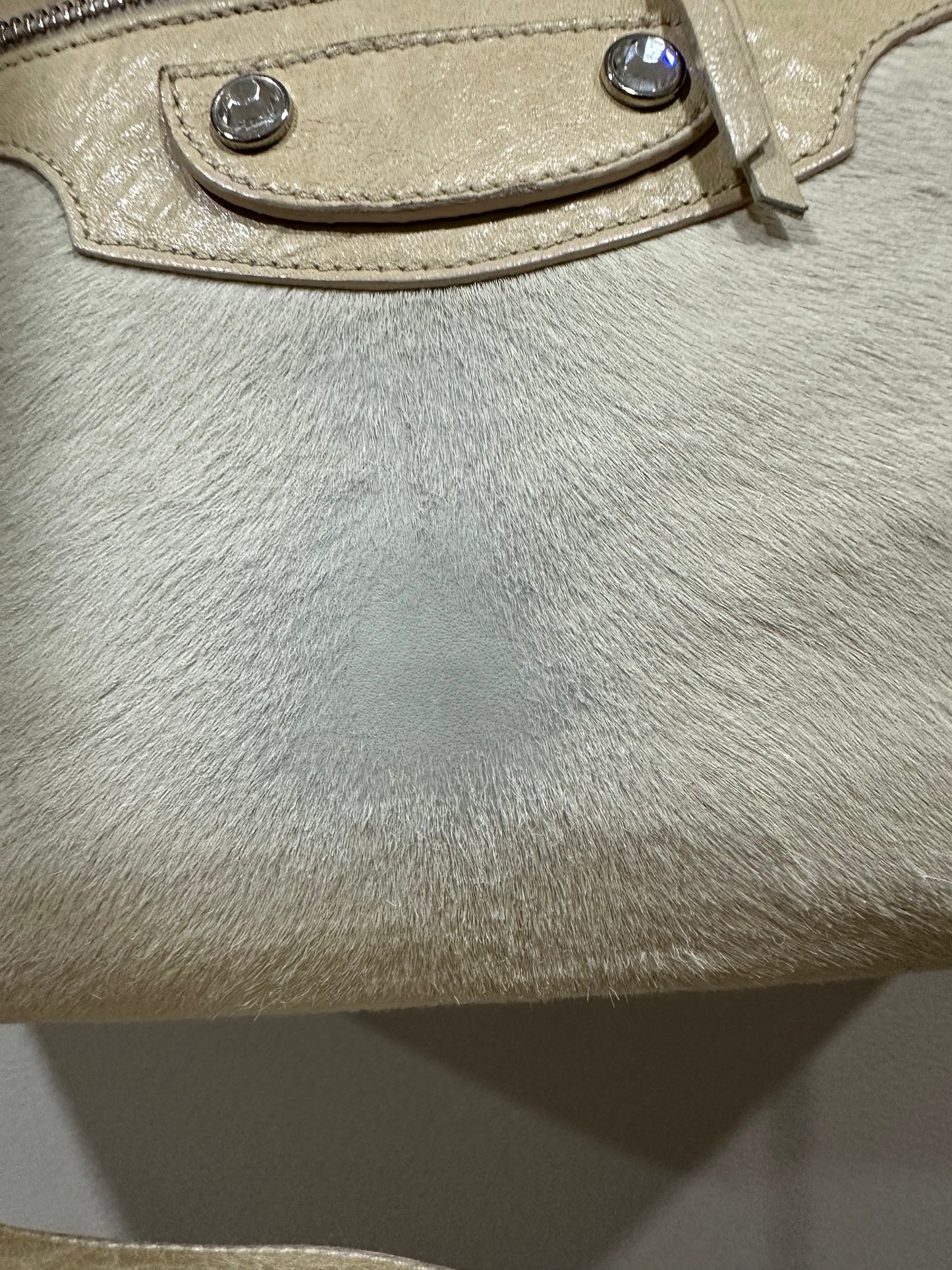 Balenciaga city bag pony hair