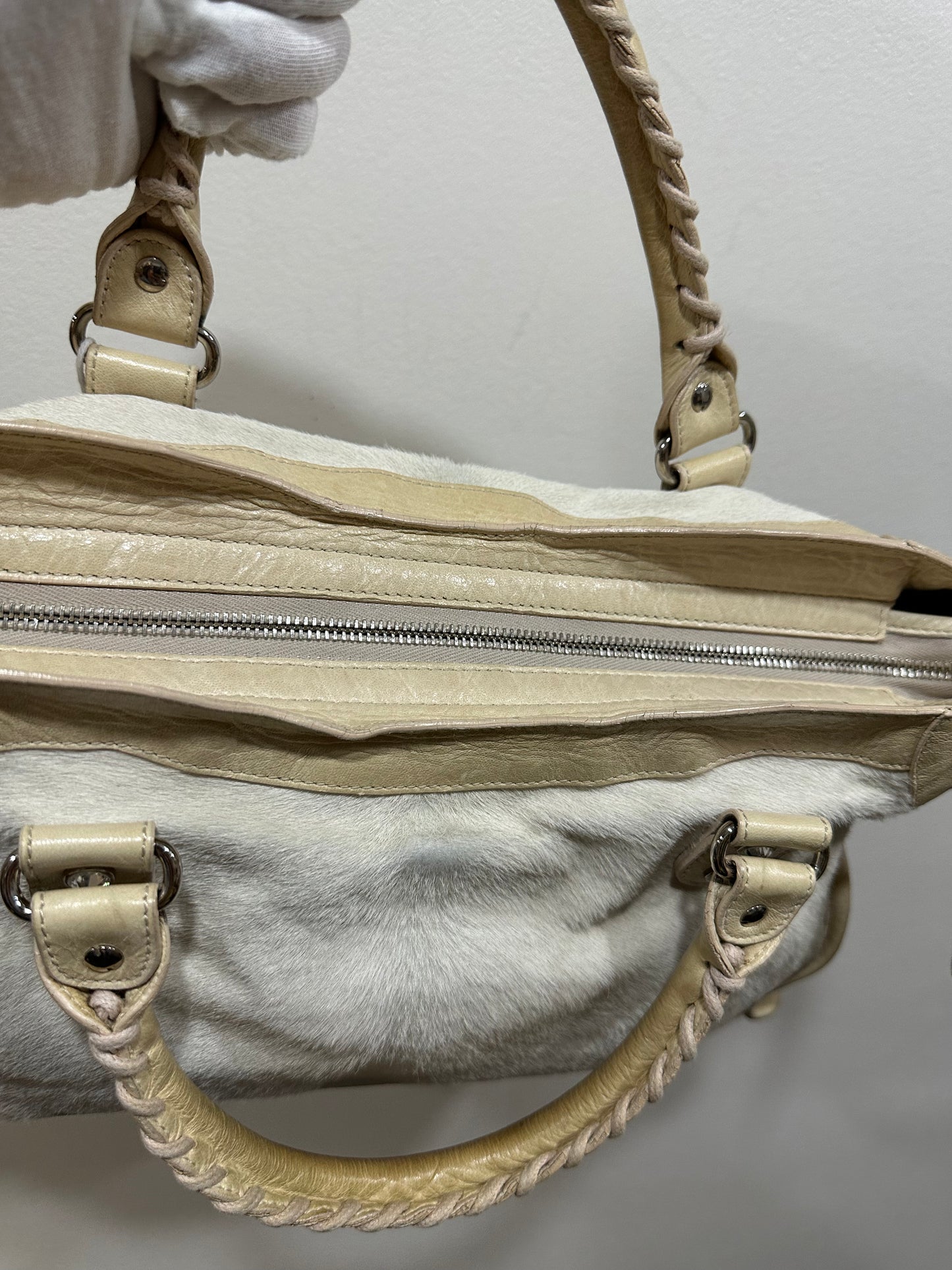 Balenciaga city bag pony hair