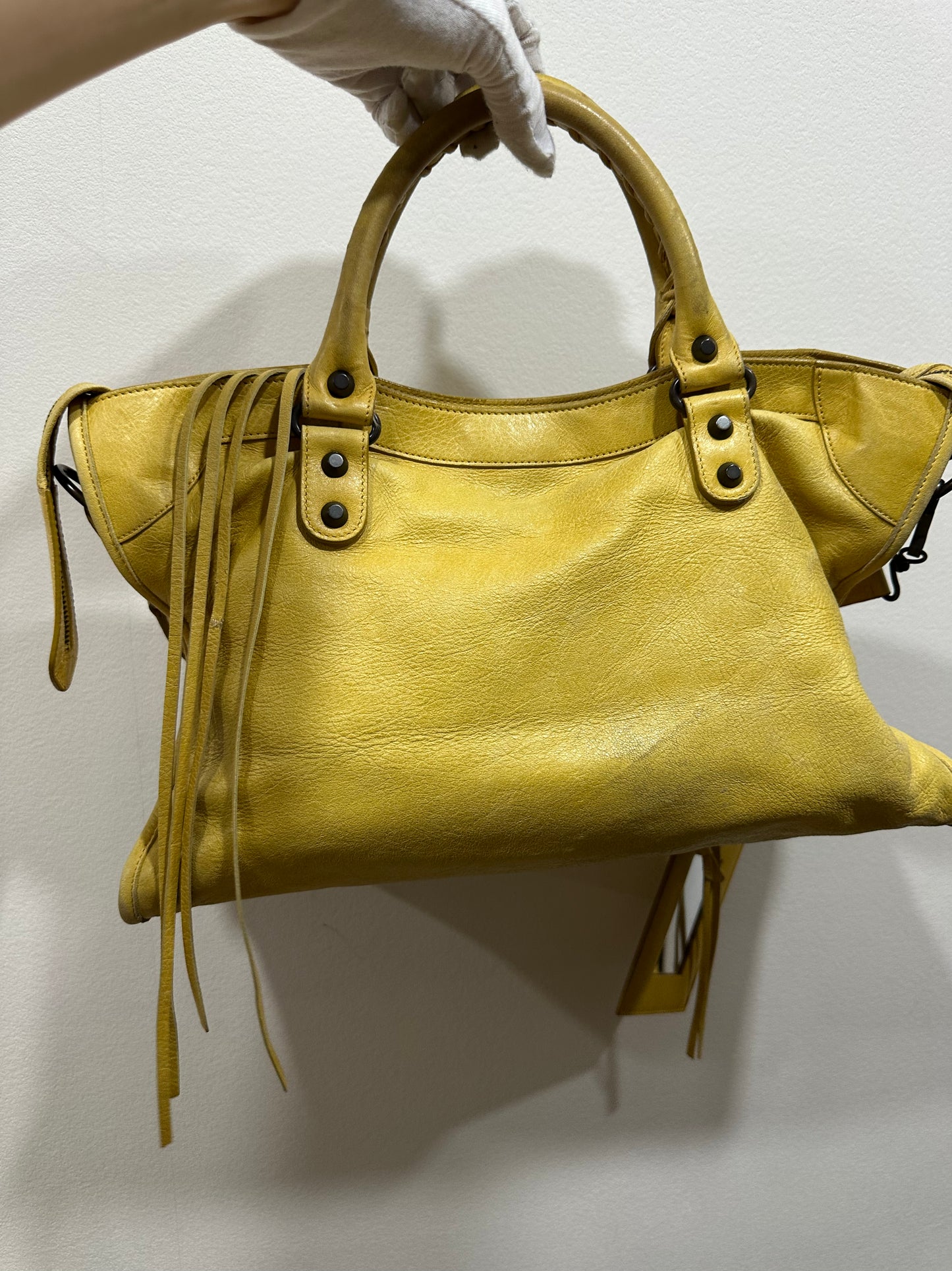 Balenciaga city bag yellow