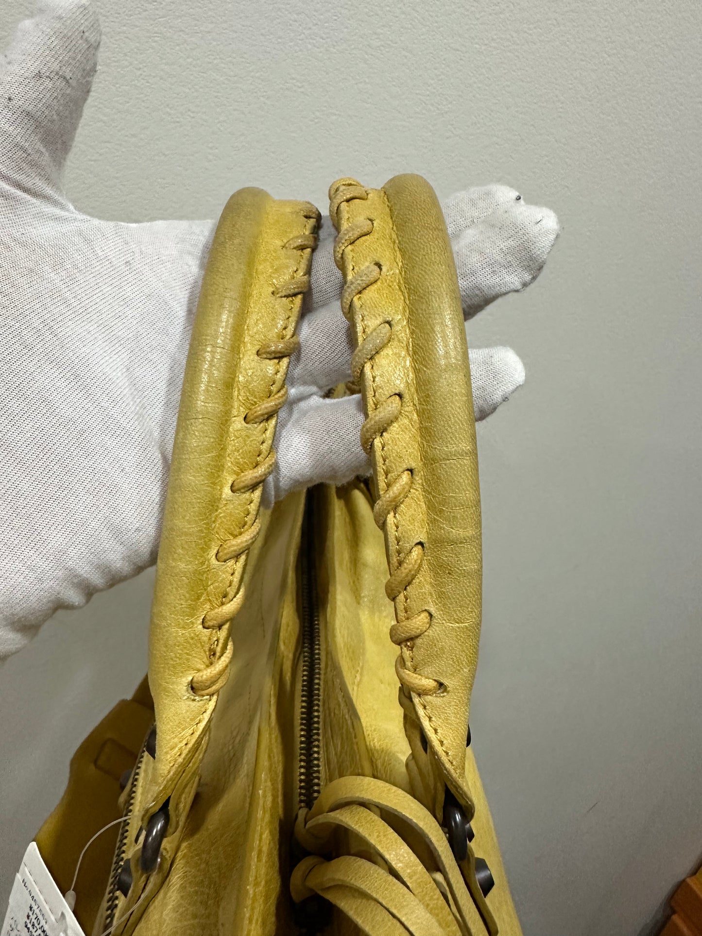 Balenciaga city bag yellow