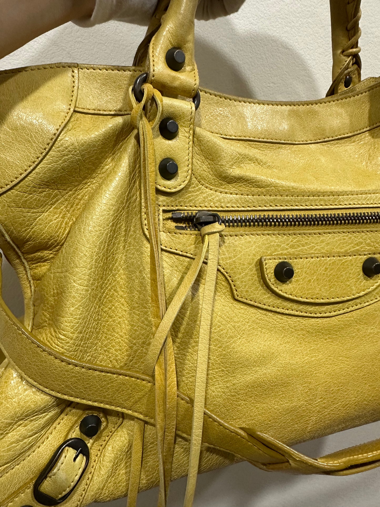 Balenciaga city bag yellow