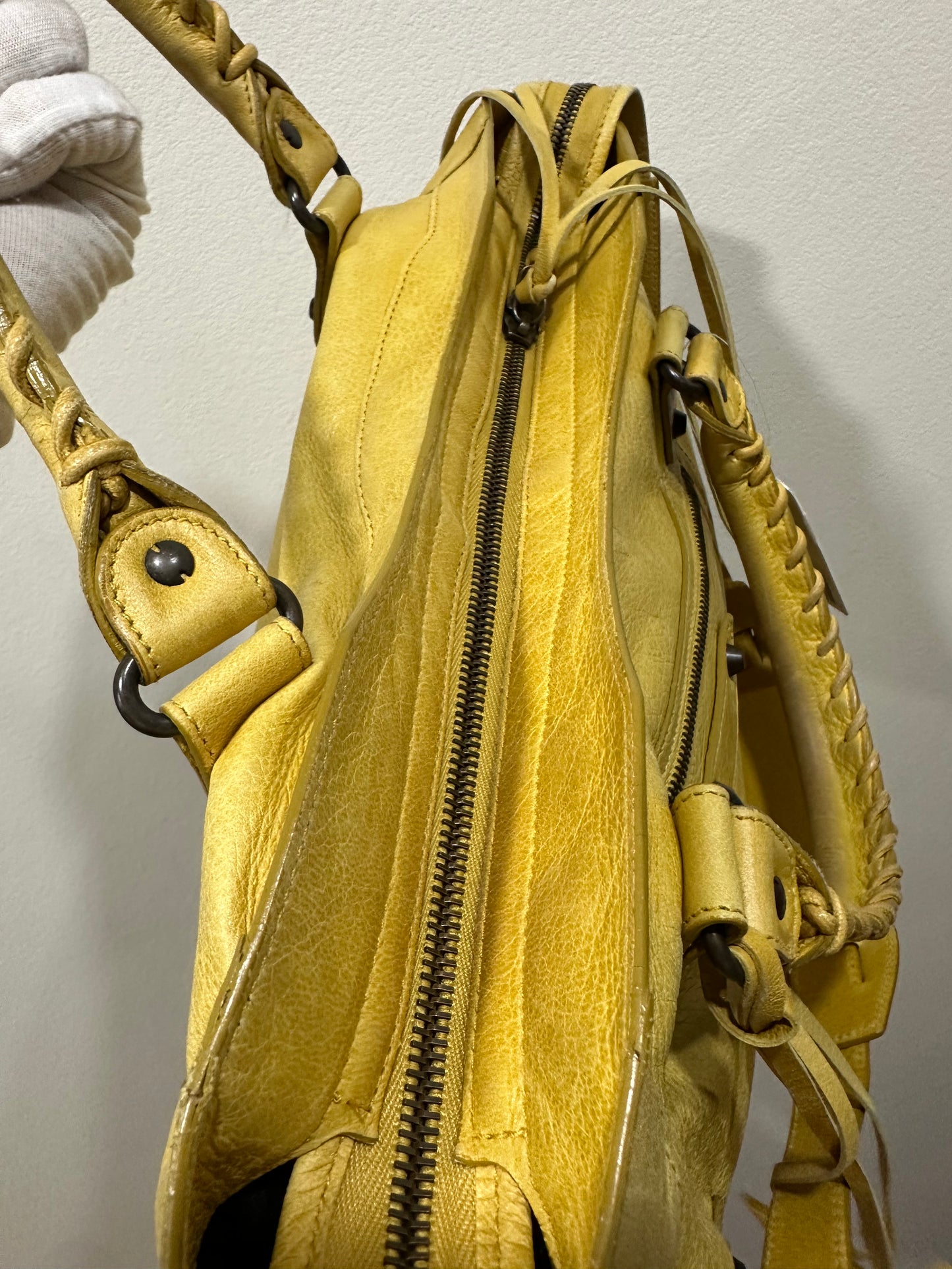 Balenciaga city bag yellow