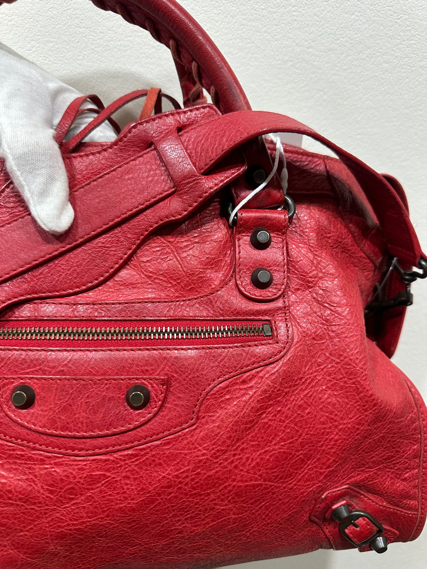 Balenciaga city bag red