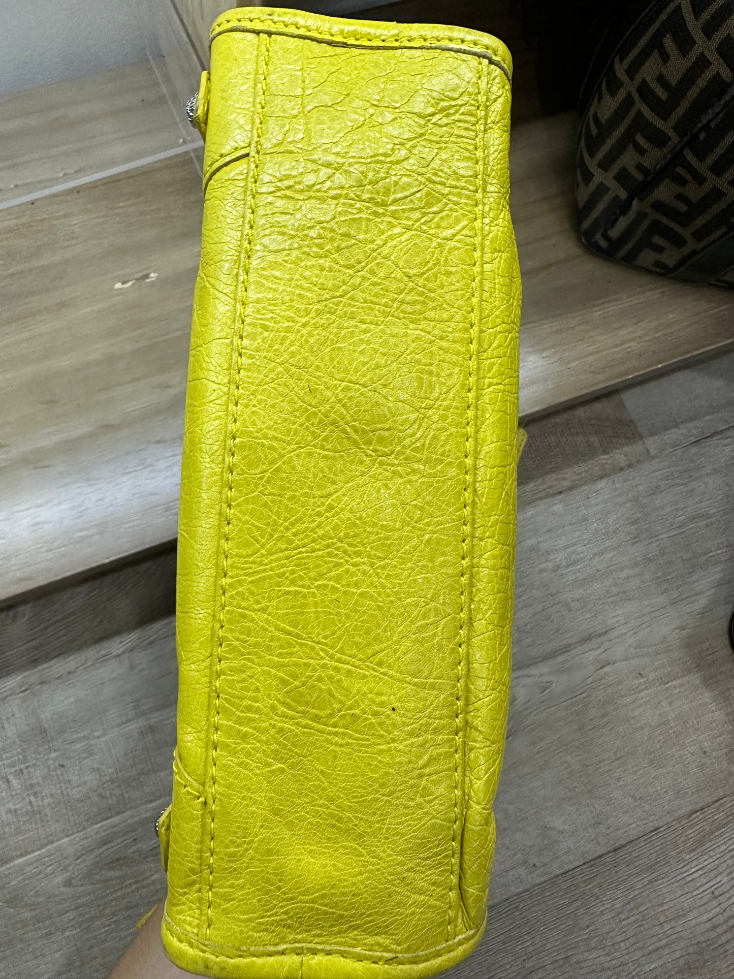 Balenciaga city bag small yellow