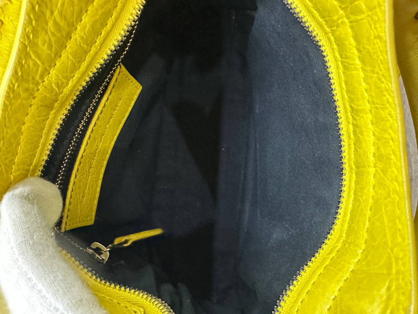 Balenciaga city bag small yellow