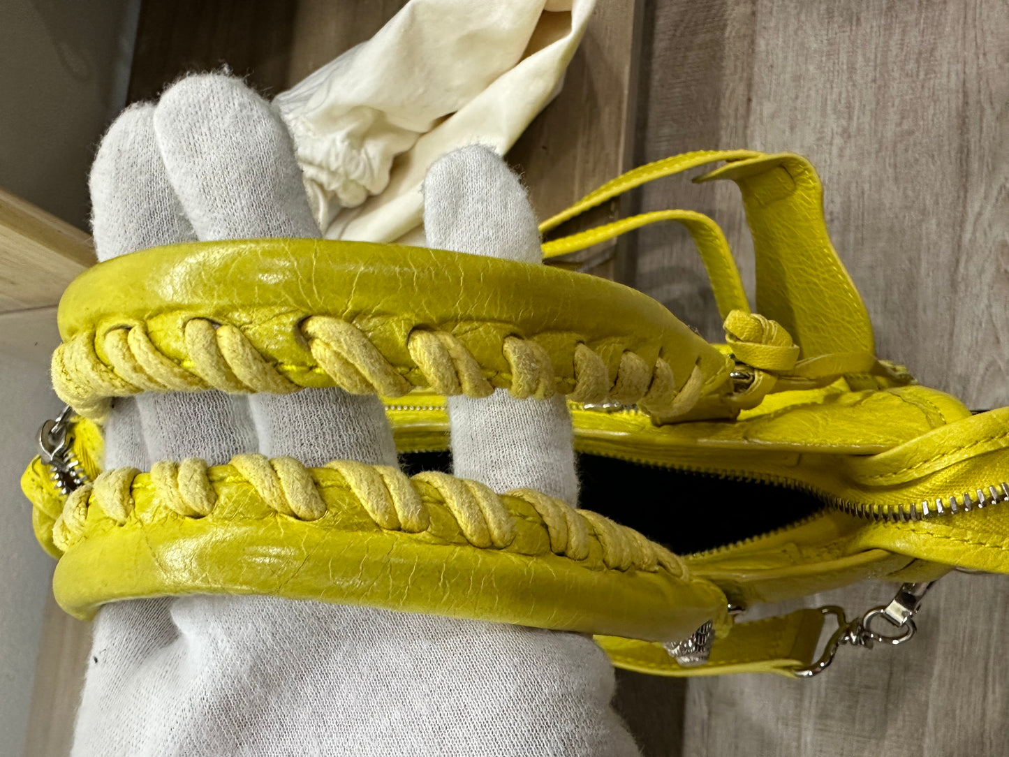 Balenciaga city bag small yellow