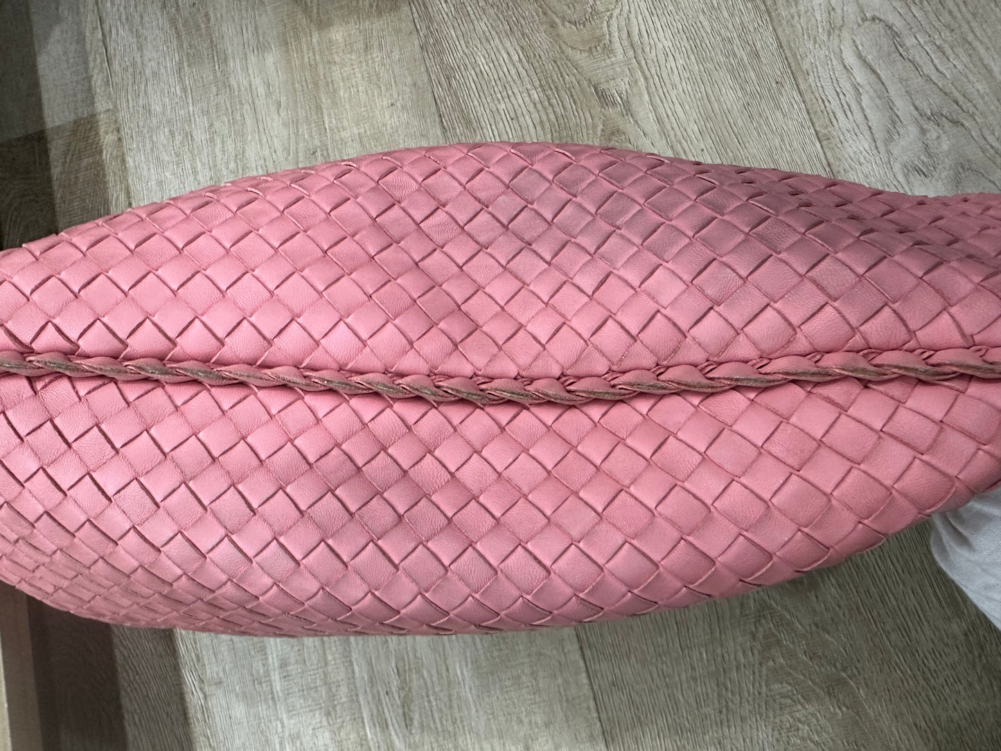 BOTTEGA VENETA Pink Leather Hobo Shoulder Bag